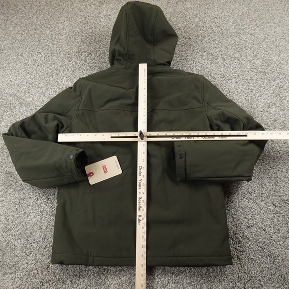 NEW Levis Jacket Mens S Green Softshell Sherpa Fleece Lined Zip Trucker Coat NWT - Picture 11 of 16